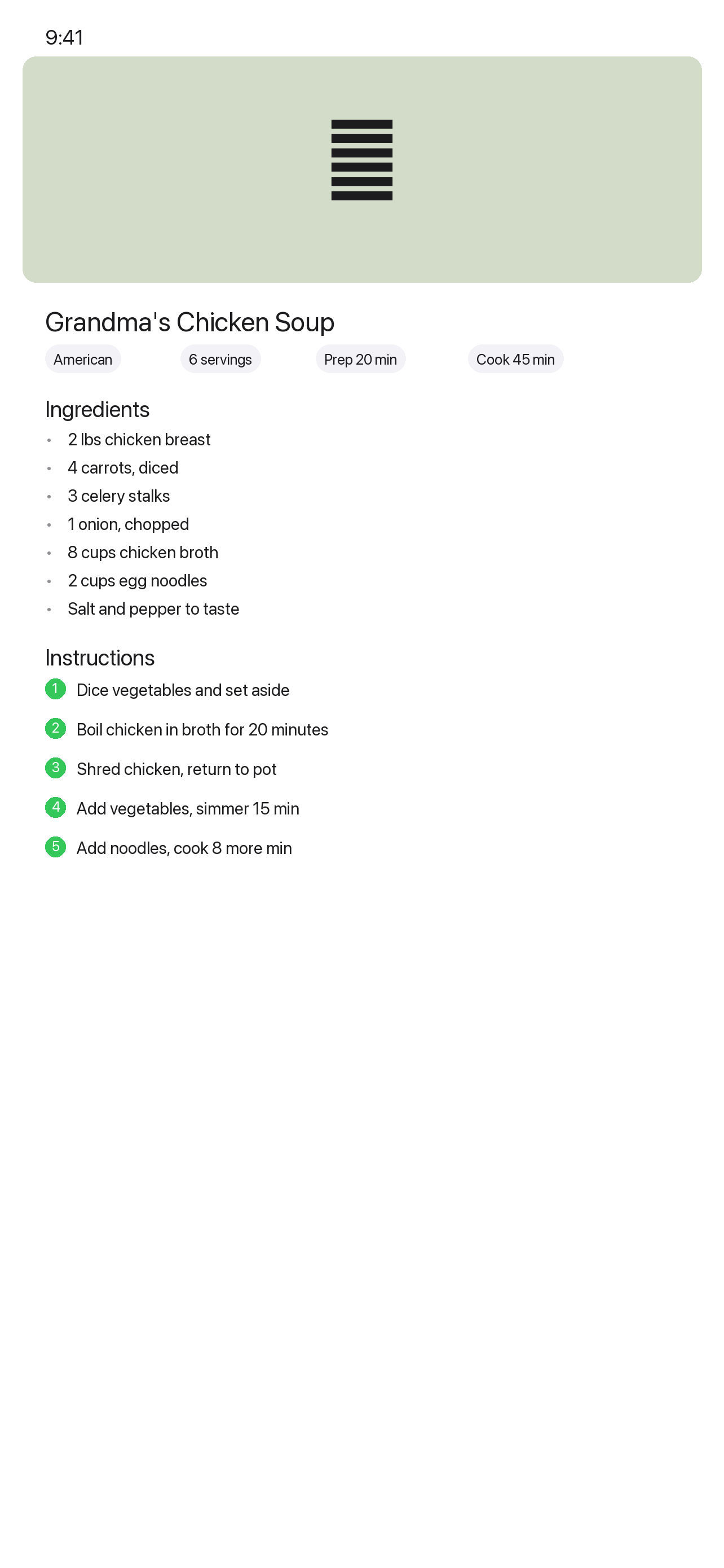 Recipe detail